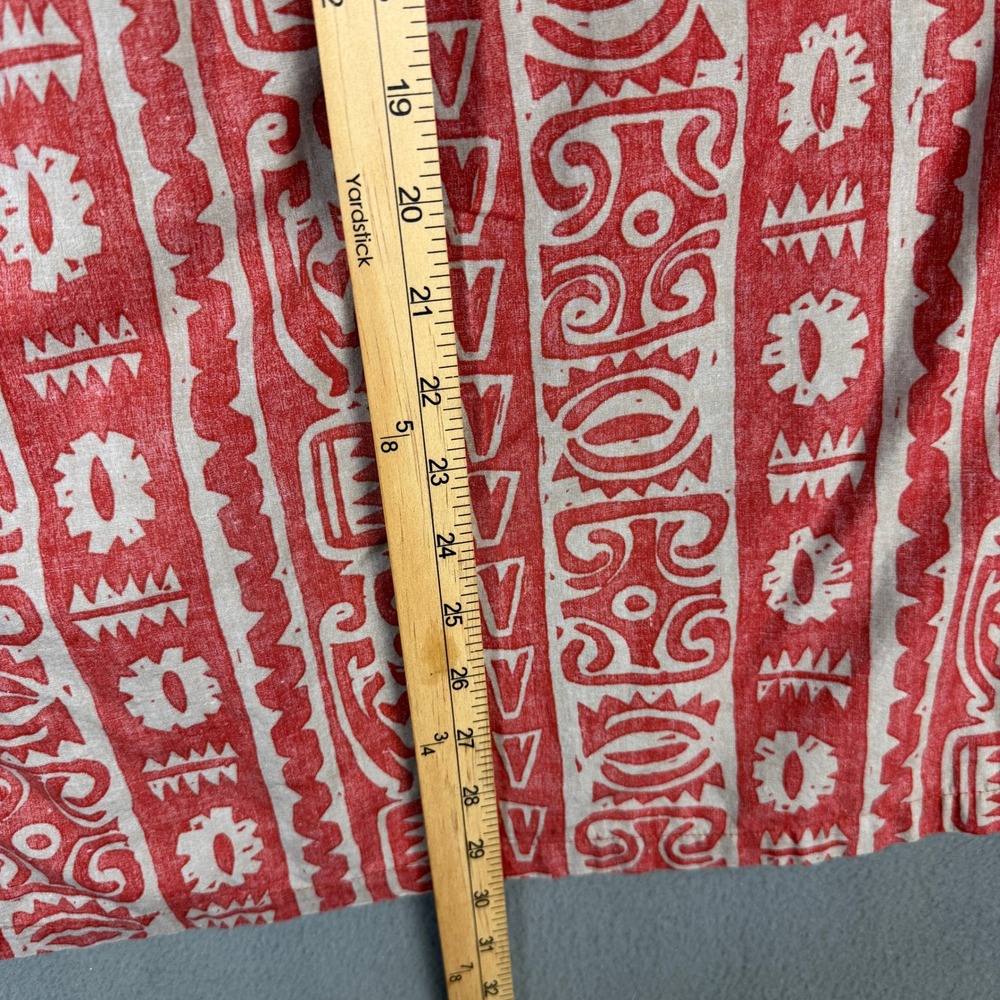 Tori Richard Mens XL Red Tribal Geometric Cotton Hawaiian Aloha Shirt 0500R 5506 - Picture 8 of 9